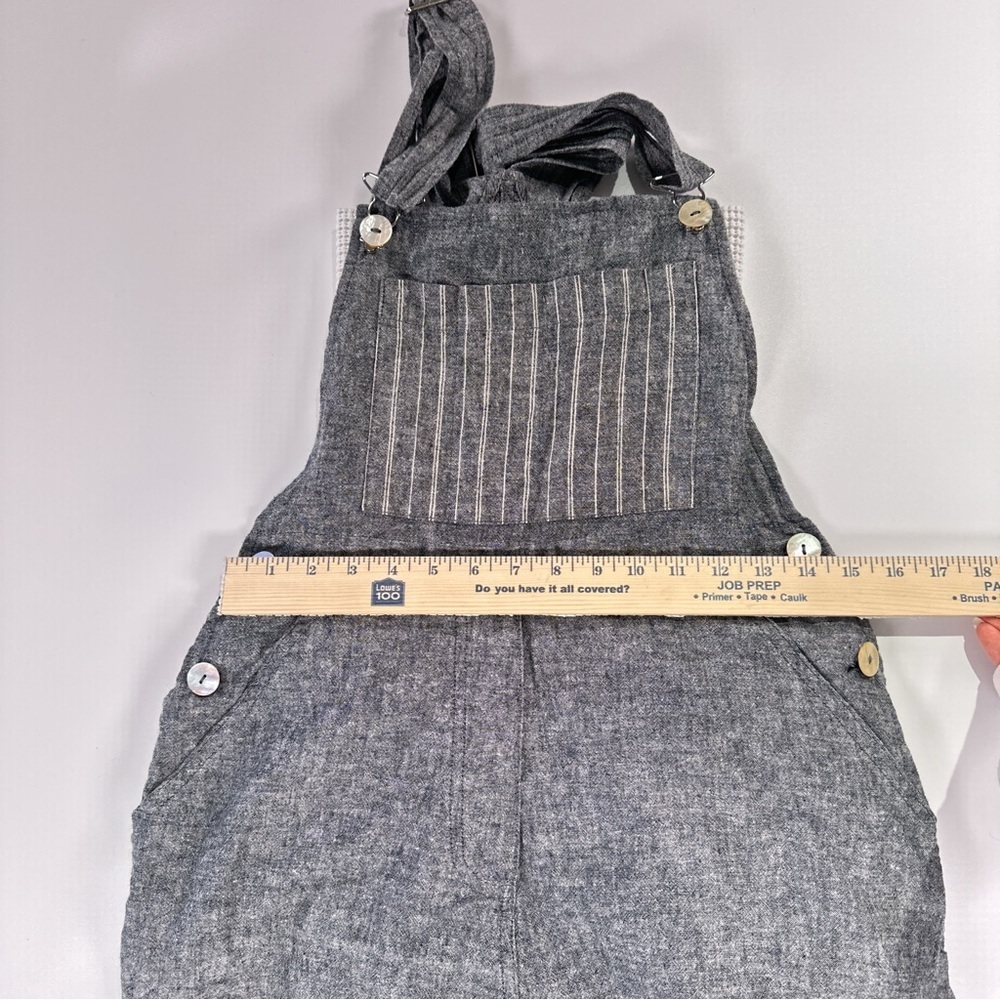 Goddess Gear Womens Hemp Organic Cotton Bib Overalls Wide Leg M - Picture 10 of 13